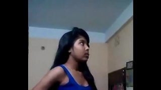 Hindi school girl fingering pusy and pressing boobs